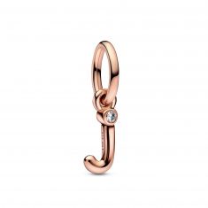 Pandora Letter J Script Alphabet Dangle Charm | Rose Gold-Plated