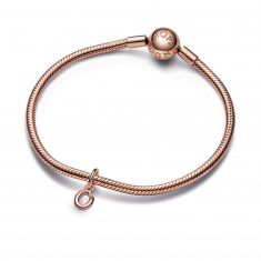 Final Sale - Pandora Letter O Script Alphabet Dangle Charm | Rose Gold-Plated