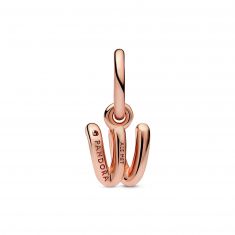 Final Sale - Pandora Letter W Script Alphabet Dangle Charm | Rose Gold-Plated