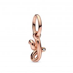 Pandora Letter Y Script Alphabet Dangle Charm | Rose Gold-Plated