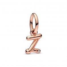 Pandora Script Pandora Letter Z Script Alphabet Dangle Charm | Rose Gold-Plated ...