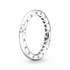 Pandora Logo & Hearts Ring