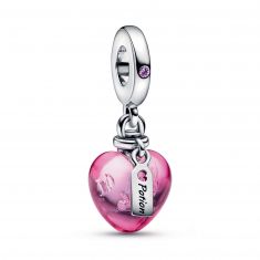 Pandora Love Potion Murano Glass Heart Dangle Charm