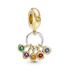 Pandora Marvel The Avengers Infinity Stones Dangle Charm, Gold-Plated