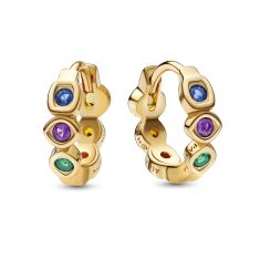Pandora Marvel The Avengers Infinity Stones Hoop Earrings | Gold-Plated
