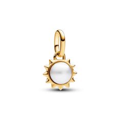 Pandora ME Treated Freshwater Cultured Pearl Sun Mini Dangle Charm | Gold-Plated