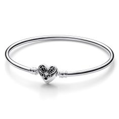 Pandora Moments Heart & Butterfly Bangle Bracelet