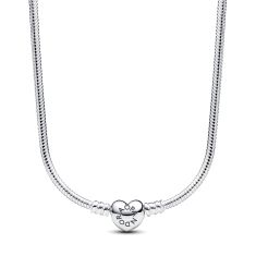 Pandora Moments Heart Clasp Snake Chain Necklace