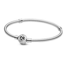 Pandora Moments Heart Infinity Clasp Snake Chain Bracelet