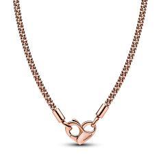 Pandora Moments Studded Chain Necklace | Rose Gold-Plated