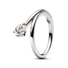 Pandora Nova 0.50ctw Lab-Created Diamond 14k White Gold Asymmetric Ring