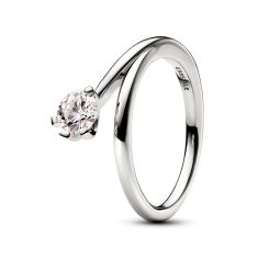 Pandora Nova 0.50ctw Lab-Grown Diamond 14k White Gold Asymmetric Ring