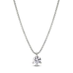 Pandora Nova 0.50ctw Lab-Created Diamond 14k White Gold Pendant Necklace