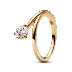 Pandora Nova 0.50ctw Lab-Grown Diamond 14k Yellow Gold Asymmetric Ring