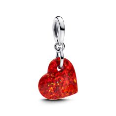 image of Pandora Opalescent Red Heart Dangle Charm with sku:20516951