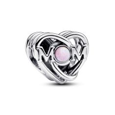 Pandora Openwork Mom & Heart Charm