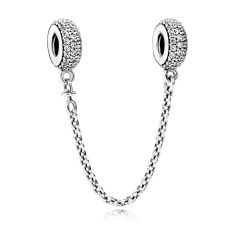 image of Pandora Pavé Inspiration Safety Chain, Clear Cubic Zirconia with sku:19658988