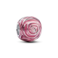 Sparkling Rose in Bloom Charm | Sterling silver | Pandora US