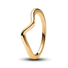Pandora Polished Wave Gold-Plated Ring