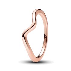 Pandora Polished Wave Rose Gold-Plated Ring