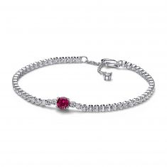 Pandora Red Sparkling Round Pav Tennis Bracelet