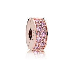 Pandora Shining Elegance Clip, Pink Cubic Zirconia, Rose Gold-Plated