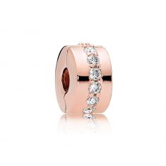 Pandora Shining Path Clip, Clear Cubic Zirconia, Rose Gold-Plated
