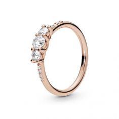Pandora Radiant Teardrop Ring Clear Cubic Zirconia Rose Gold