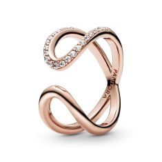 Pandora Wrapped Open Infinity Ring, Rose Gold-Plated