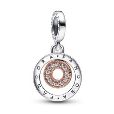 Pandora Signature Two-Tone Logo Circles Dangle Charm