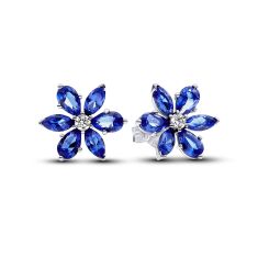 Pandora Sparkling Blue Herbarium Cluster Stud Earrings