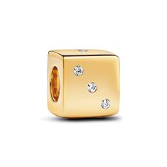 Pandora Sparkling Dice Gold-Plated Charm