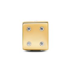 Pandora Sparkling Dice Gold-Plated Charm