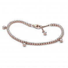 Pandora Sparkling Drops Tennis Bracelet | Rose Gold-Plated