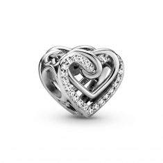 image of Pandora Sparkling Entwined Hearts Charm with sku:20138293