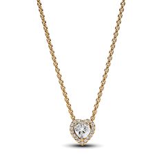 Pandora Sparkling Heart Gold-Plated Collier Necklace