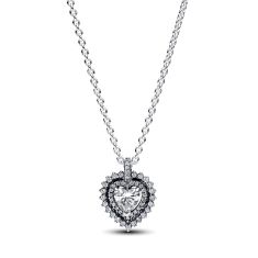 Pandora Sparkling Heart Halo Pendant Necklace