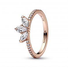 Pandora Radiant Teardrop Ring Clear Cubic Zirconia Rose Gold