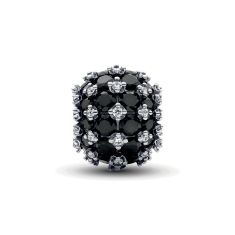 Pandora Sparkling Pavé Round Black Charm