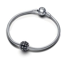 Pandora Sparkling Pavé Round Black Charm