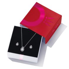 Pandora Sparkling Pear Halo Jewelry Gift Set