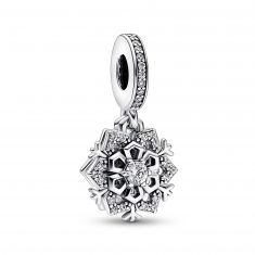 image of Pandora Sparkling Snowflake Double Dangle Charm with sku:20282398