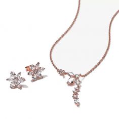 Pandora Sparkling Snowflake Jewelry Gift Set | Rose Gold-Plated