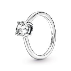 image of Pandora Sparkling Solitaire Ring with sku:190052C01