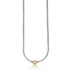 Pandora Gold Clasp Sterling Silver Charm Necklace REEDS Jewelers