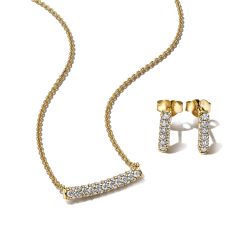 Pandora Timeless Pavé Bar Jewelry Gift Set | Gold-Plated
