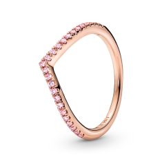 Pandora Timeless Wish Sparkling Pink Ring, Rose Gold-Plated