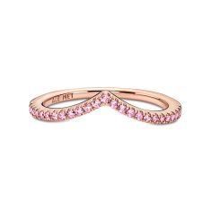 Pandora Timeless Wish Sparkling Pink Ring, Rose Gold-Plated