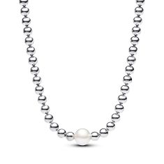 Pandora Treated Freshwater Cultured Pearl & Beads Collier Necklace