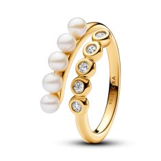 Pandora Treated Freshwater Cultured Pearls & Stones Gold-Plated Open Ring
